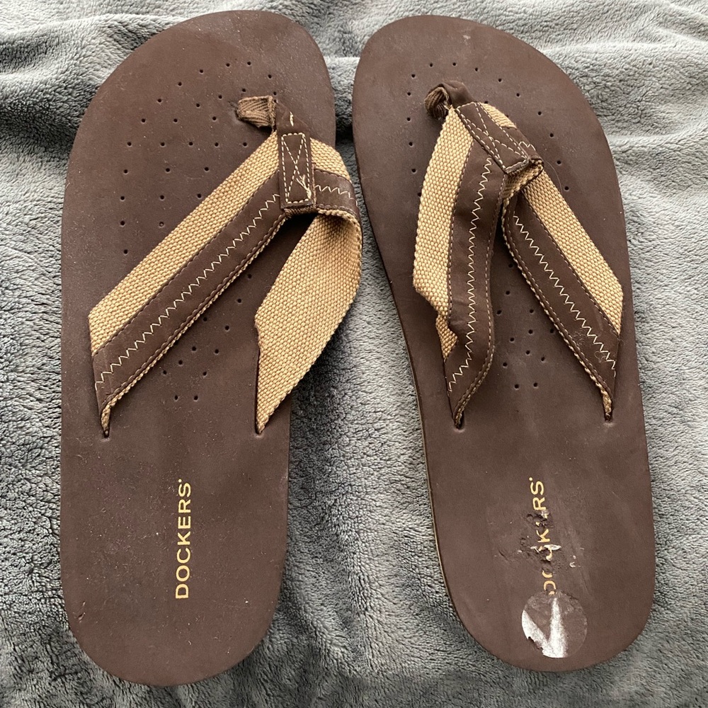 Men Docker flip flops. Never used.